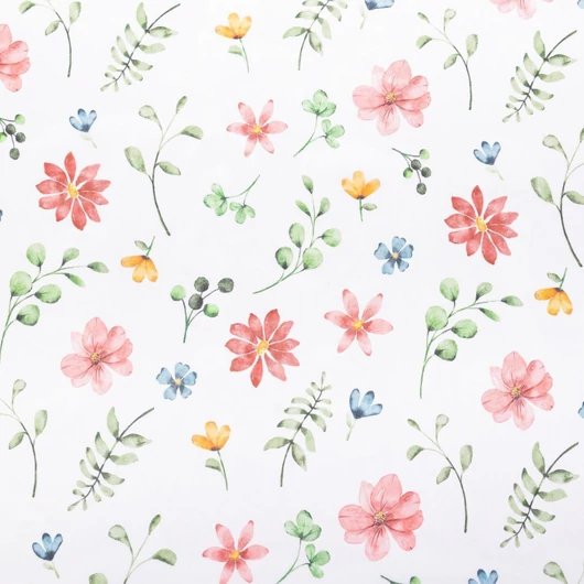 BLOSSOM fényáteresztő függöny anyag,  virág mintázattal 180 cm magas