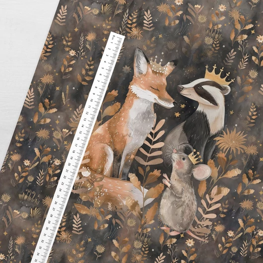 Prémium Futter, szabadidő anyag panel 40x50 cm, Az arany erdő állatai