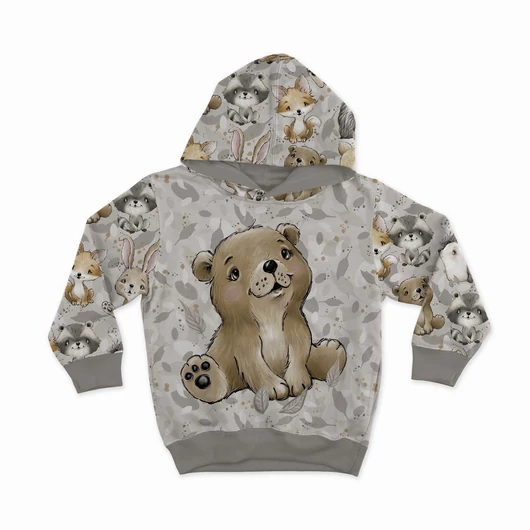 Prémium Futter, szabadidő anyag panel 40x50 cm, Az erdő gyermekei - Medve