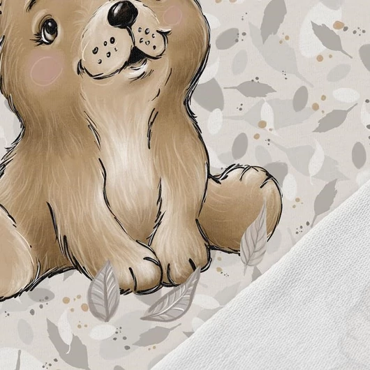 Prémium Futter, szabadidő anyag panel 40x50 cm, Az erdő gyermekei - Medve