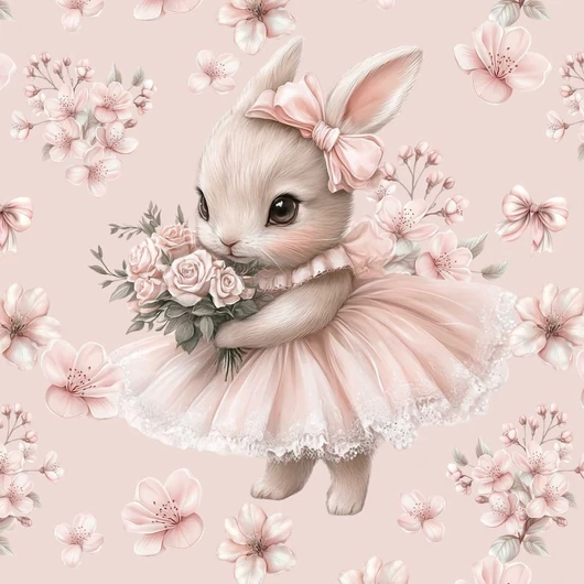 Prémium Futter, szabadidő anyag panel 40x50 cm, Balerina nyuszi