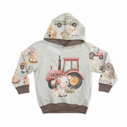 Prémium Futter, szabadidő anyag panel 40x50 cm, Boldog farm, tehén - zöld