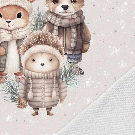 Prémium Futter, szabadidő anyag panel 40x50 cm, Cuki állatok kabátban