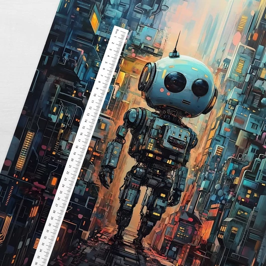 Futter, szabadidő anyag panel 40x50 cm, Cybercity robot 