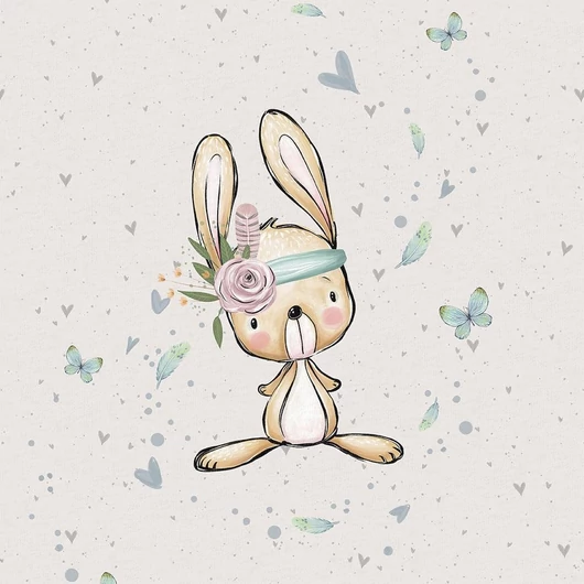 Prémium Futter, szabadidő anyag panel 40x50 cm, Erdei kalandok, nyúl