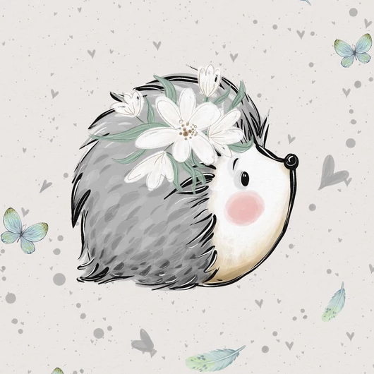 Prémium Futter, szabadidő anyag panel 40x50 cm, Erdei kalandok, süni