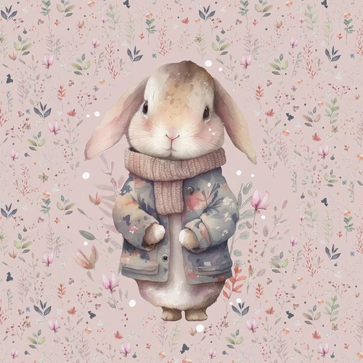 Prémium Futter, szabadidő anyag panel 40x50 cm, Fázós nyuszi