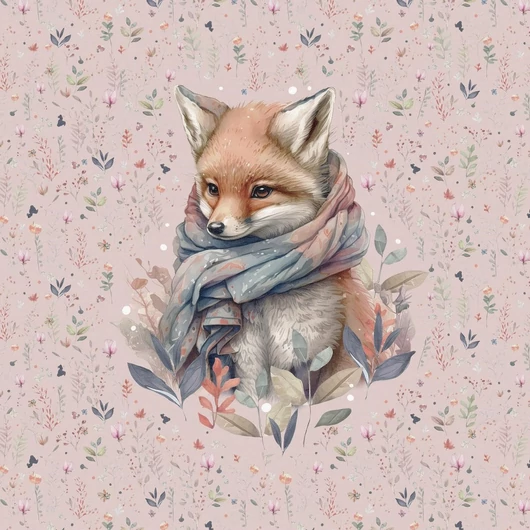 Futter, szabadidő anyag panel 40x50 cm, Fázós róka