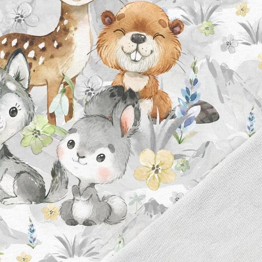 Prémium Futter, szabadidő anyag panel 40x50 cm, Hegyi forrás: Nyuszi és barátai