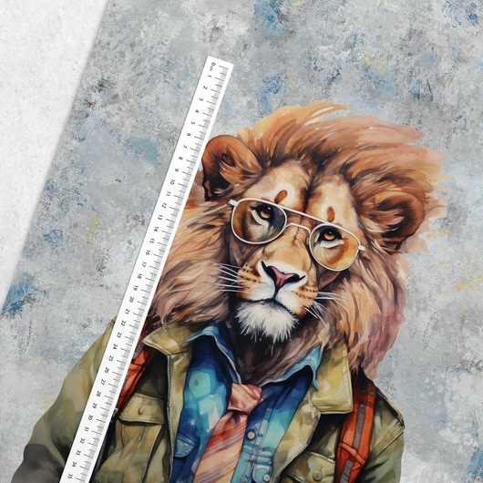 Futter, szabadidő anyag panel 40x50 cm, Hipster csapat - Leó