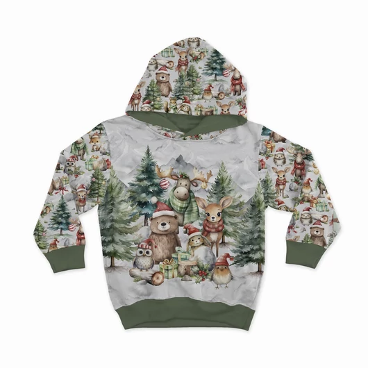 Prémium Futter, szabadidő anyag panel 40x50 cm, Karácsonyi erdő