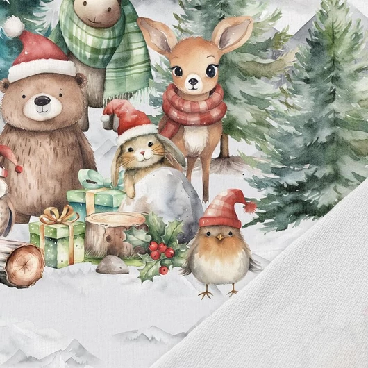 Prémium Futter, szabadidő anyag panel 40x50 cm, Karácsonyi erdő