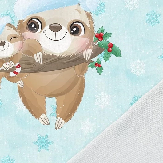 Prémium Futter, szabadidő anyag panel 40x50 cm, Karácsonyi lajhárok