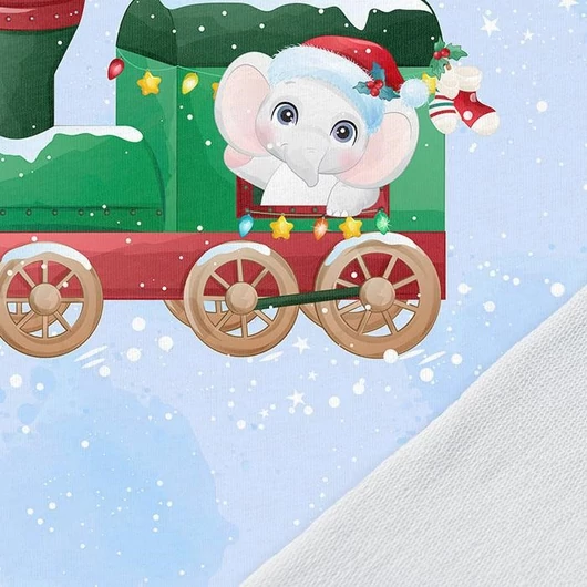 Prémium Futter, szabadidő anyag panel 40x50 cm, Karácsonyi mozdony
