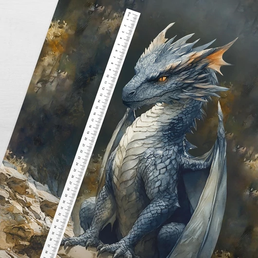 Prémium Futter, szabadidő anyag panel 40x50 cm, Kék sárkány