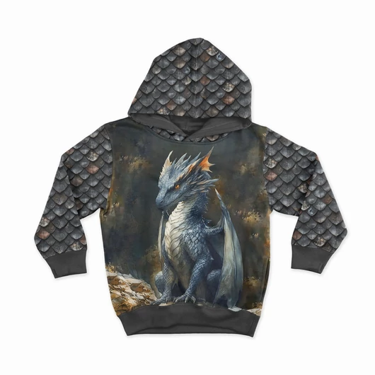 Prémium Futter, szabadidő anyag panel 40x50 cm, Kék sárkány