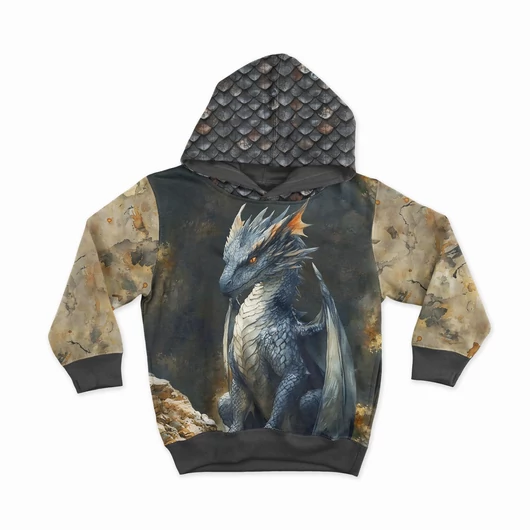 Prémium Futter, szabadidő anyag panel 40x50 cm, Kék sárkány