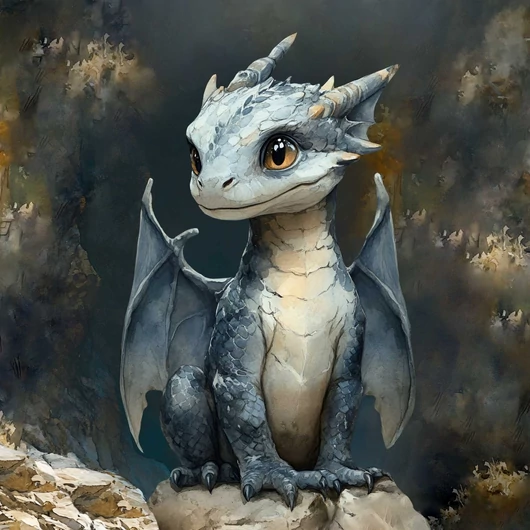 Prémium Futter, szabadidő anyag panel 40x50 cm, Kis kék sárkány