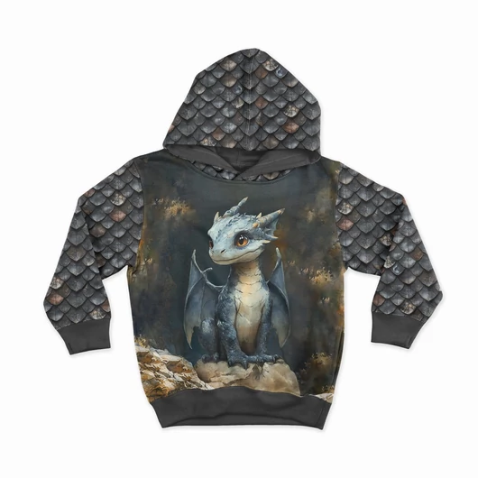 Prémium Futter, szabadidő anyag panel 40x50 cm, Kis kék sárkány