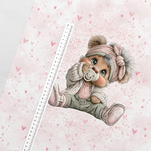 Prémium Futter, szabadidő anyag panel 40x50 cm, Mackó cumival