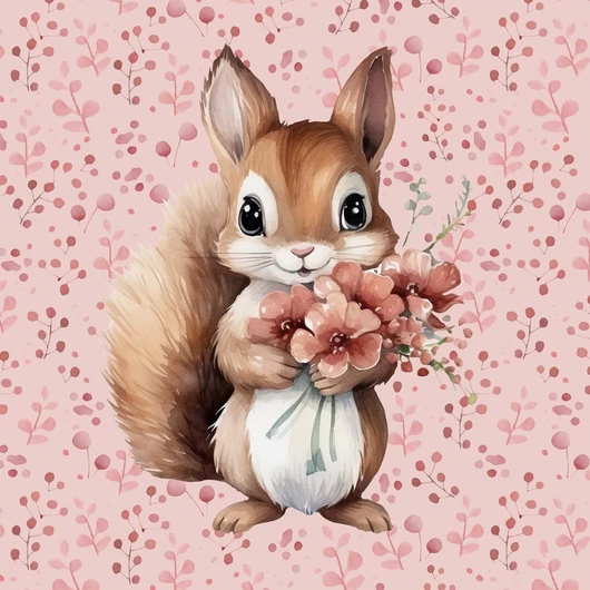 Futter, szabadidő anyag panel 40x50 cm, Mókuska