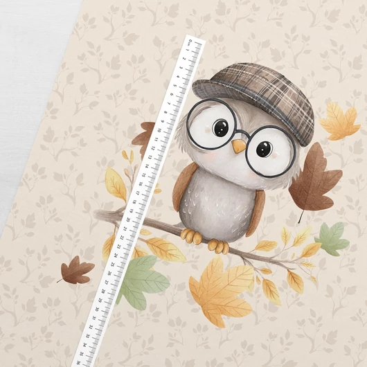 Prémium Futter, szabadidő anyag panel 40x50 cm, Őszi természet, bölcs bagoly