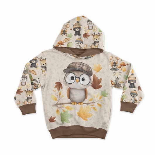 Prémium Futter, szabadidő anyag panel 40x50 cm, Őszi természet, bölcs bagoly