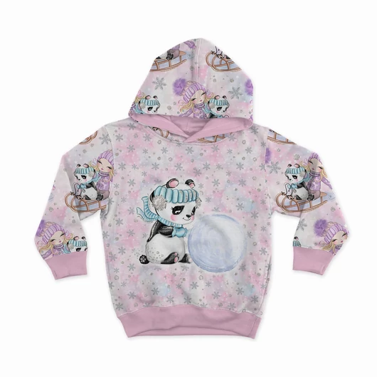 Prémium Futter, szabadidő anyag panel 40x50 cm, Panda és a hógolyó