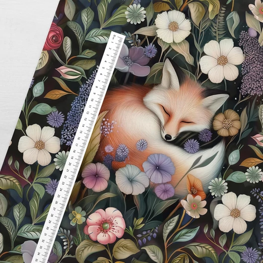 Prémium Futter, szabadidő anyag panel 40x50 cm, Róka a titokzatos tisztáson