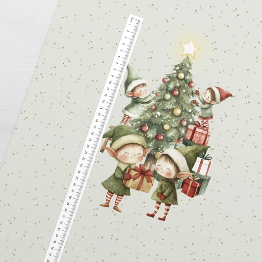 Prémium Futter, szabadidő anyag panel 40x50 cm, Szorgos Elf manók