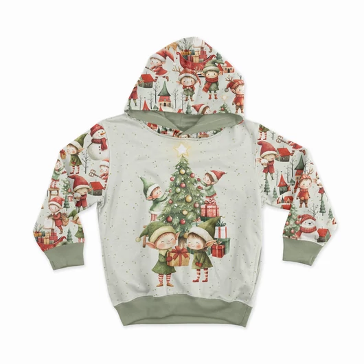 Prémium Futter, szabadidő anyag panel 40x50 cm, Szorgos Elf manók