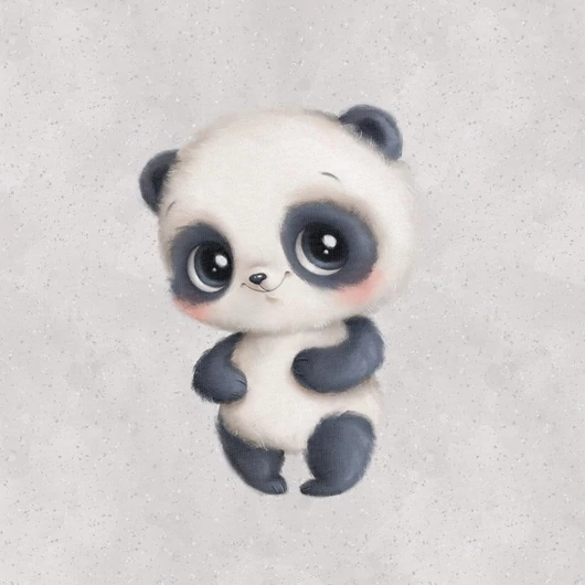 Futter, szabadidő anyag panel 40x50 cm, Szürke Panda