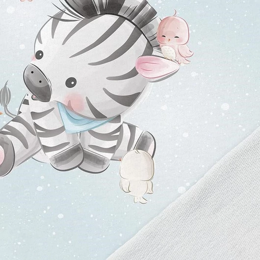 Prémium Futter, szabadidő anyag panel 40x50 cm, Zebra és kis barátai