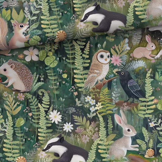 Prémium mintás futter, A suttogó erdő állatai