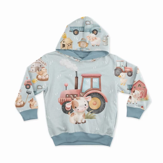 Prémium mintás futter, Boldog farm, kék