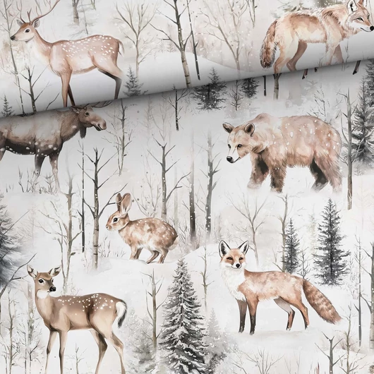 Prémium mintás futter, Havas erdő