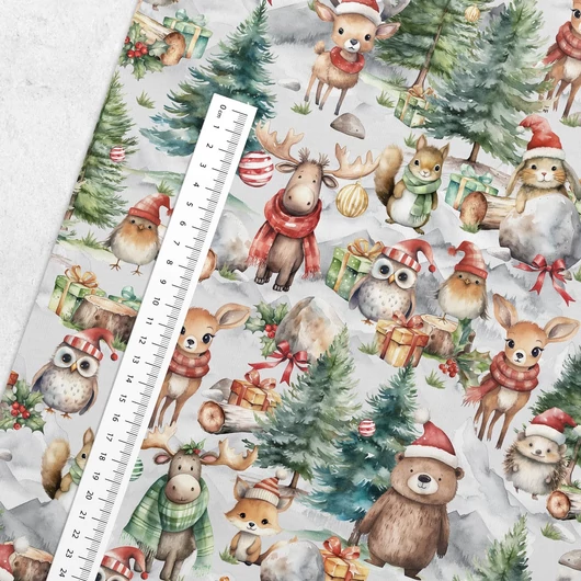 Prémium mintás futter, Karácsonyi erdő