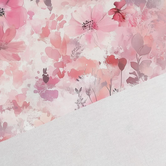 Prémium mintás futter, Pink és narancs virágok