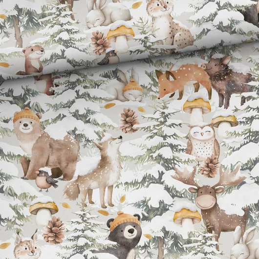 Prémium mintás futter, Vidám téli erdő