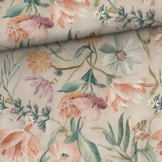 Prémium pamut jersey, Barackvirág