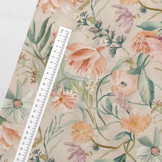 Prémium pamut jersey, Barackvirág