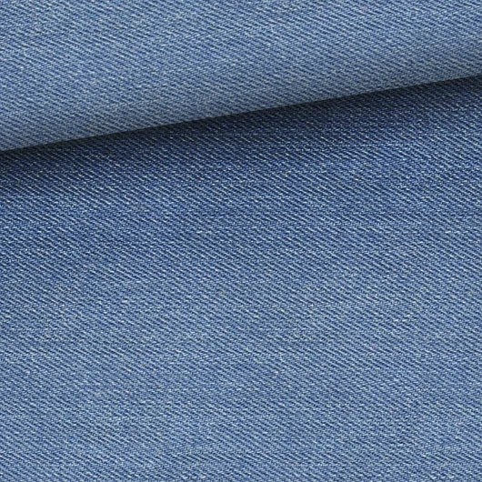 Prémium pamut jersey, kék farmer