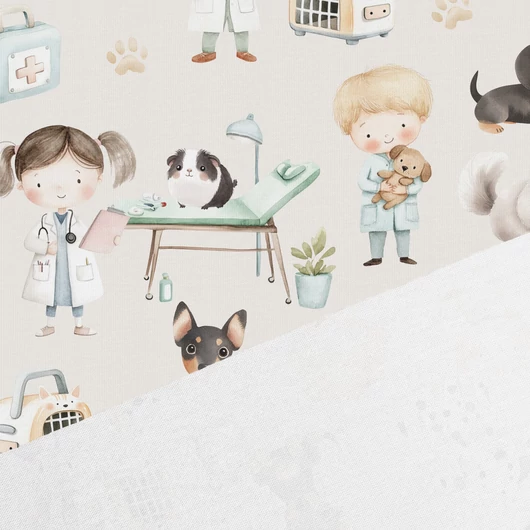 Prémium pamut jersey, Kis állatorvosok