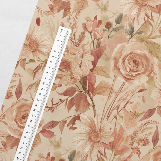 Prémium pamut jersey, Őszi virág