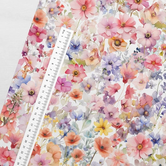 Prémium pamut jersey, Színes rét