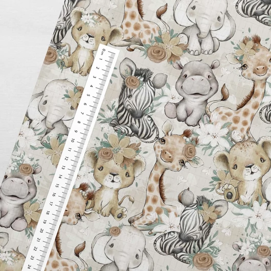 Prémium mintás bambusz pelenka, muszlin anyag, Afrikai lány állatbébik