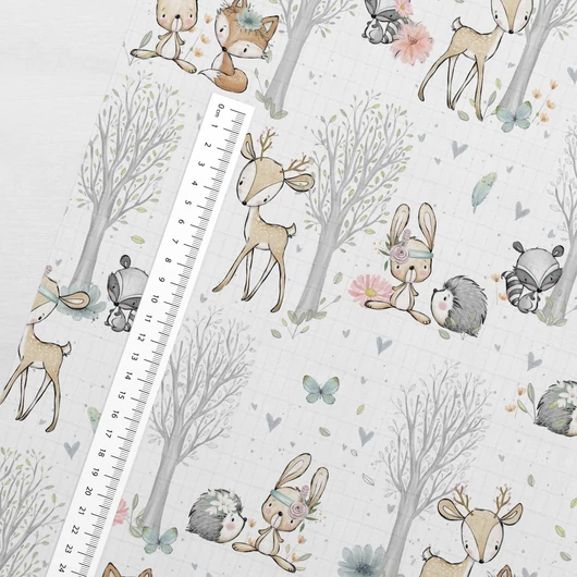 Prémium mintás bambusz pelenka, muszlin anyag, Erdei kalandok