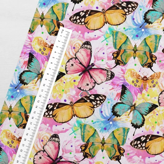 Prémium mintás bambusz pelenka, muszlin anyag, Mesés pillangók