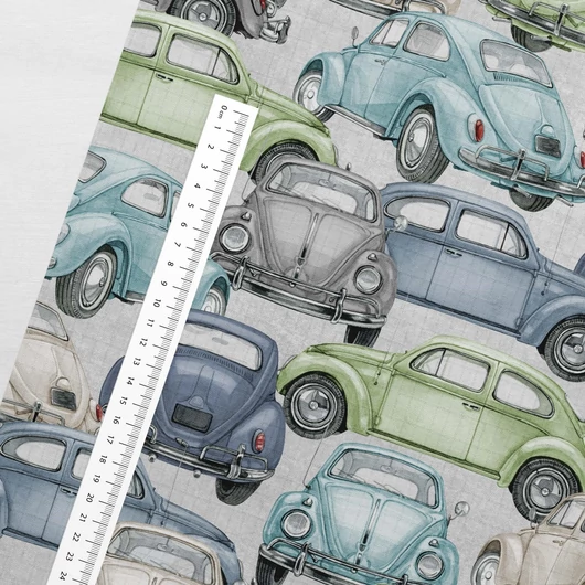 Prémium mintás bambusz pelenka, muszlin anyag, Retro bogár