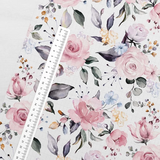 Prémium mintás bambusz pelenka,muszlin anyag, Tavaszi rózsák